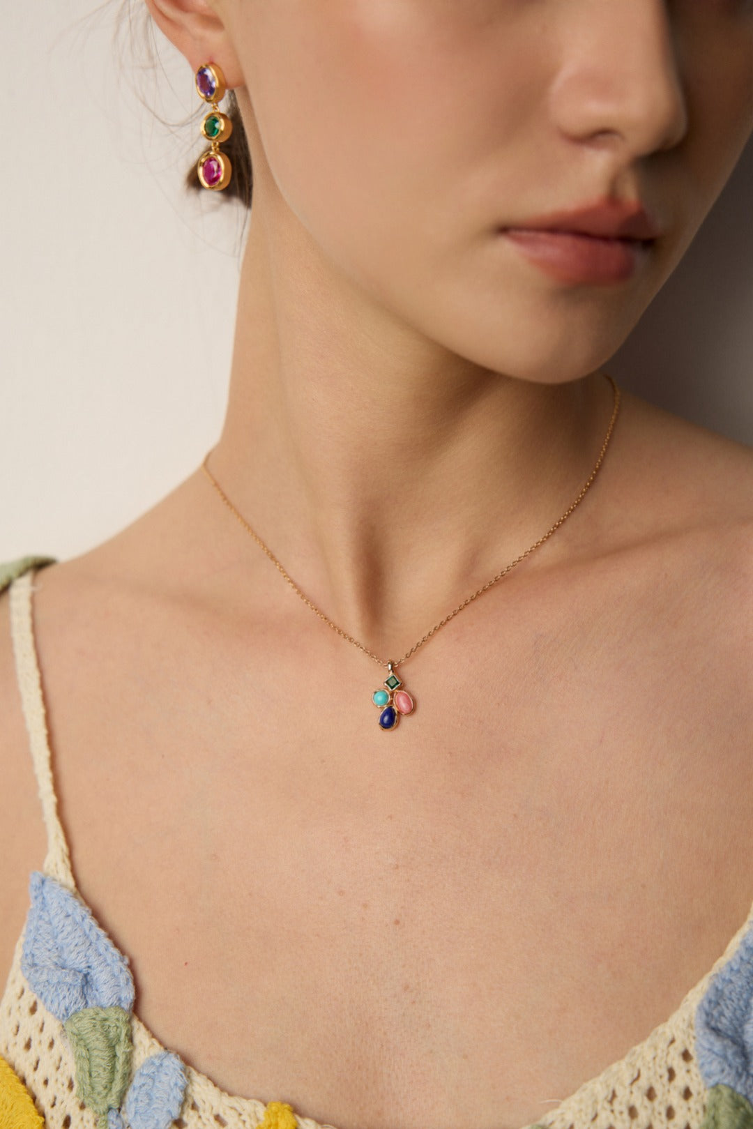 Melody Series - Summer Prism Stone Pendant Necklace