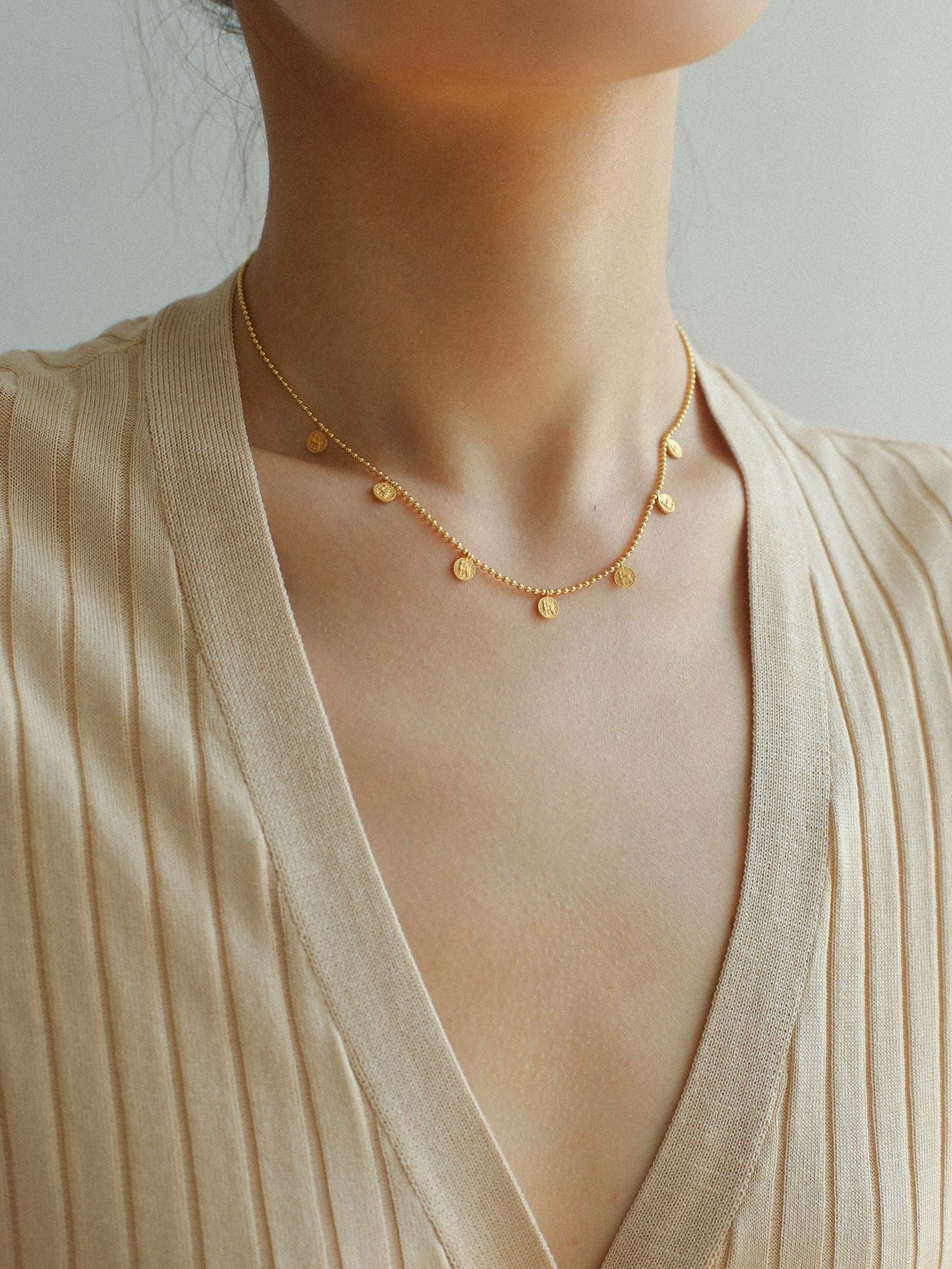 Melody Series - Gold Vermeil Mini-Coin Necklace