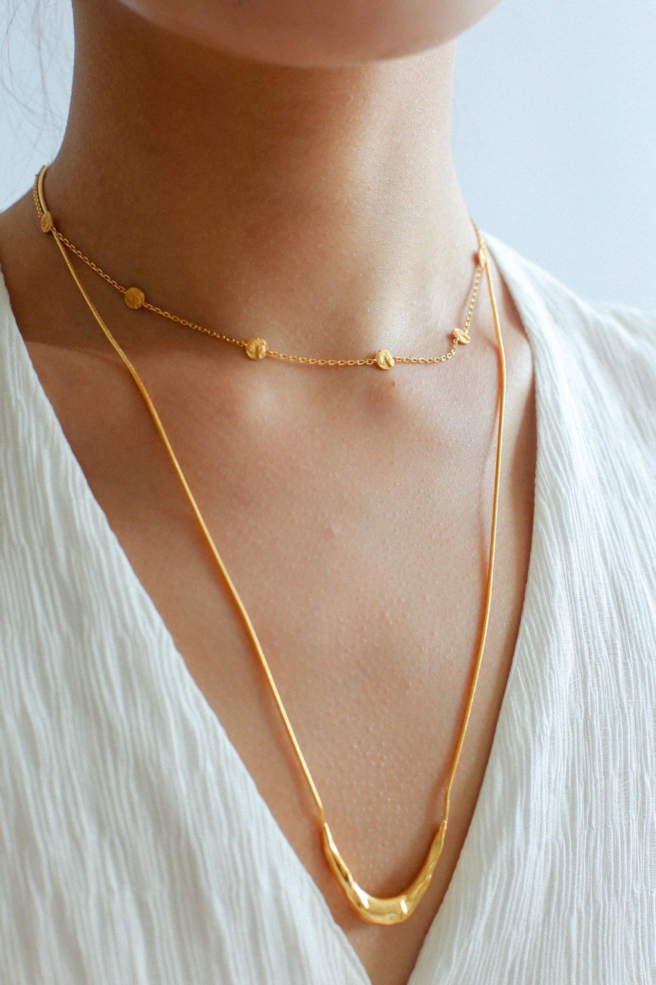 Melody Series - Gold Vermeil Mini-Coin Necklace