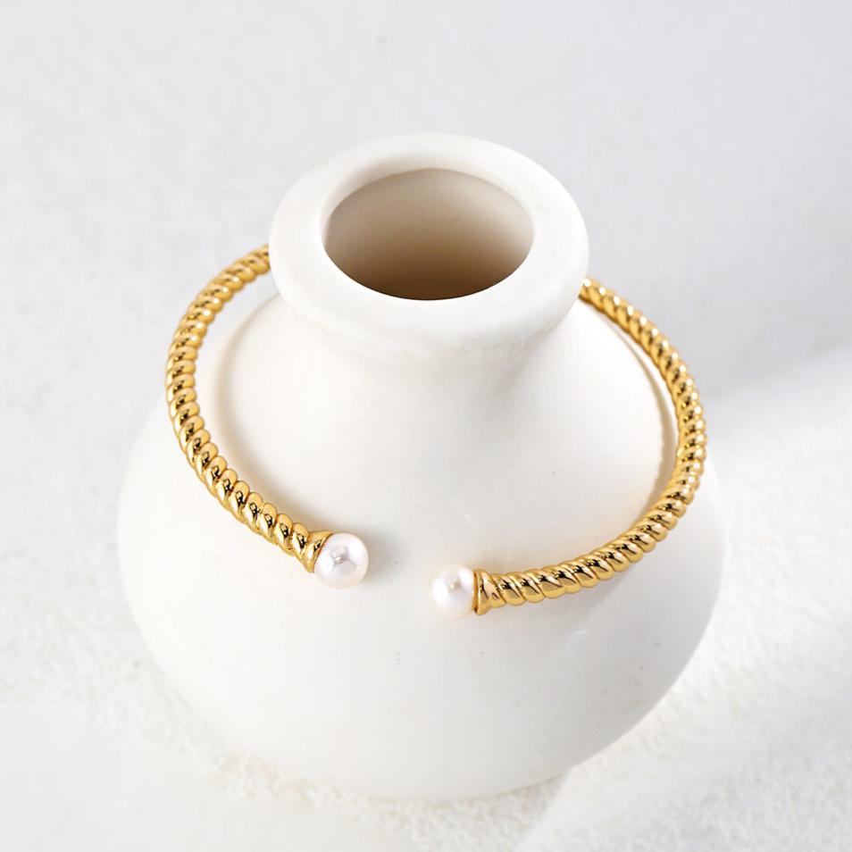 Elegance Series - Pearl Open Cuff