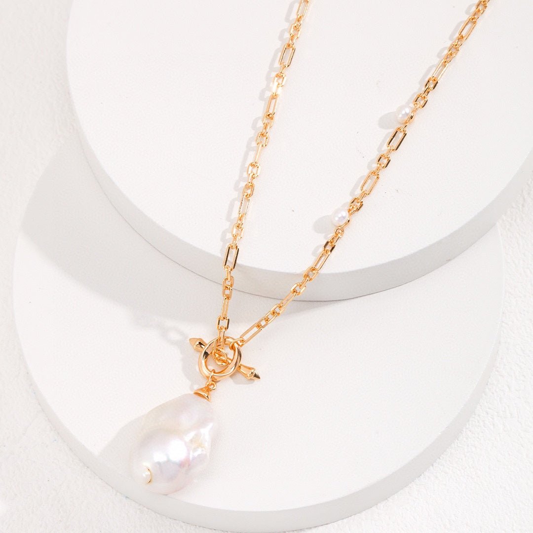 Elegance Series - Baroque Pearl Long Necklace