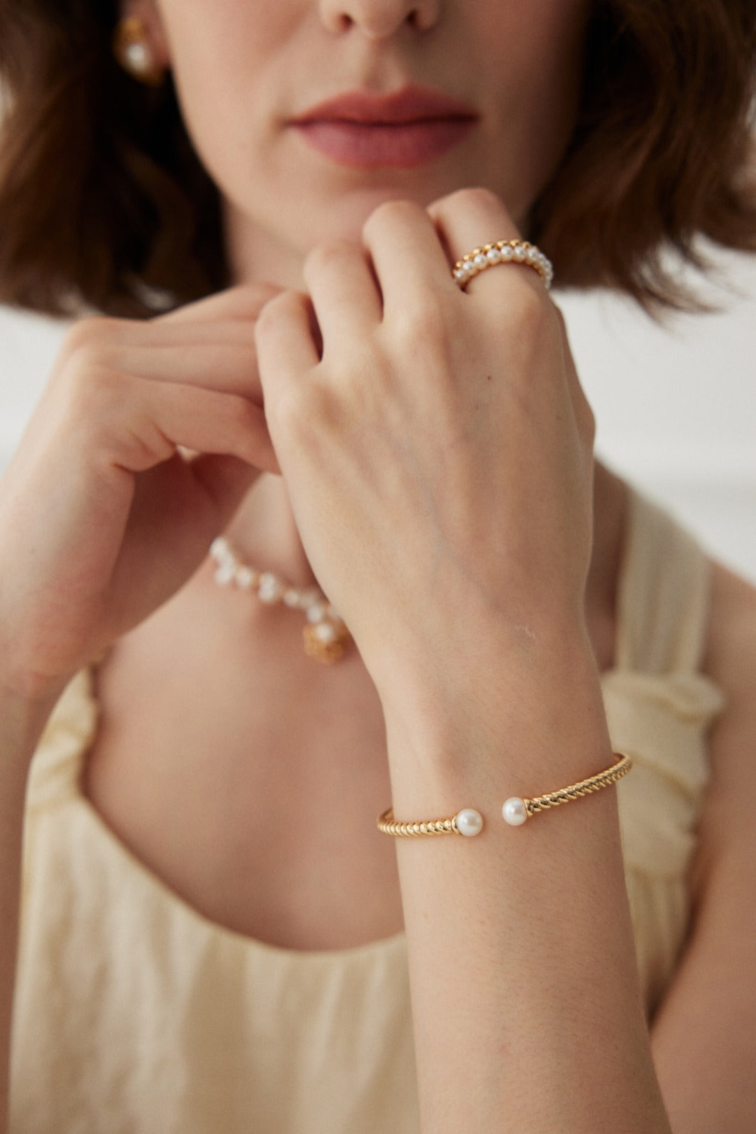 Elegance Series - Pearl Open Cuff