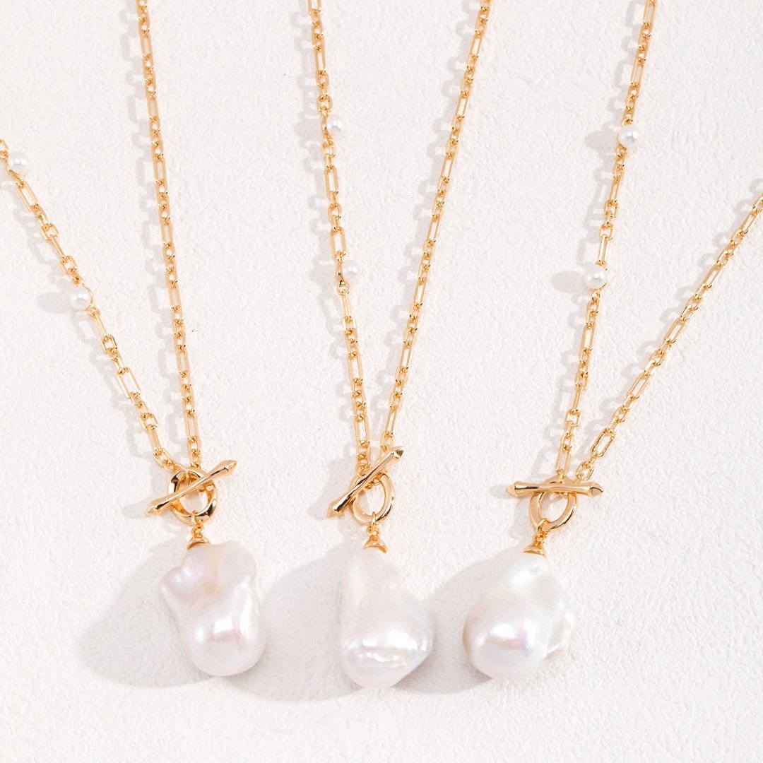 Elegance Series - Baroque Pearl Long Necklace