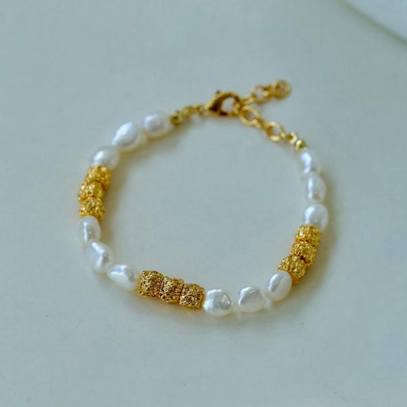 Melody Series - Baroque Pearl 18K Gold-Plated Bracelet