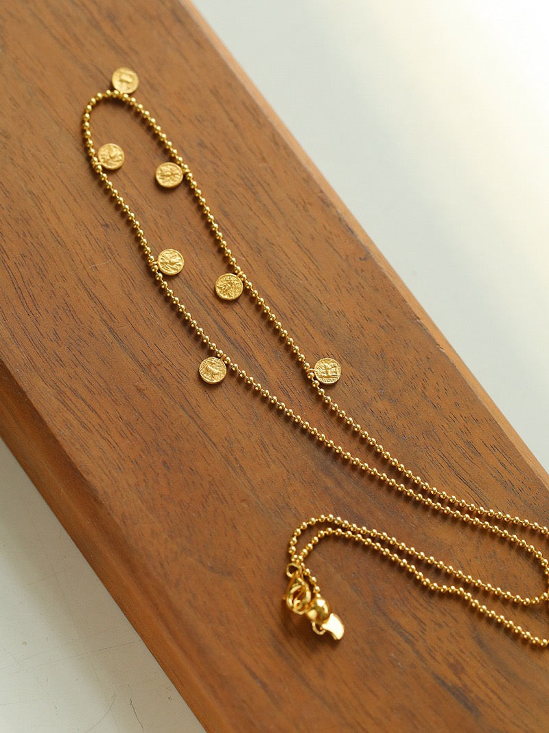 Melody Series - Gold Vermeil Mini-Coin Necklace