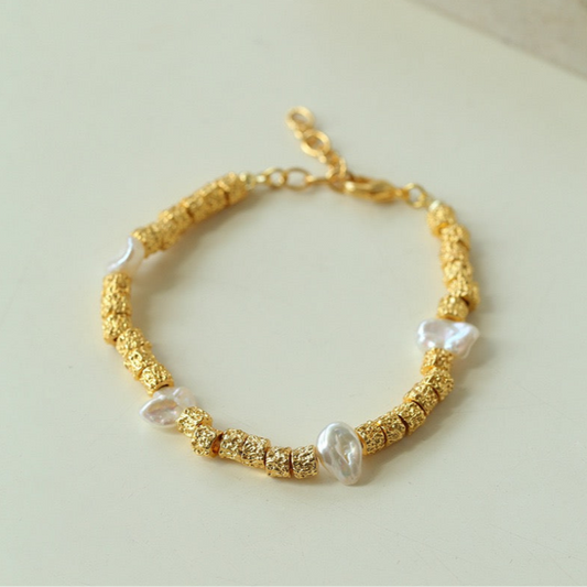 Melody Series - Keshi Pearl Sparkle Bracelet