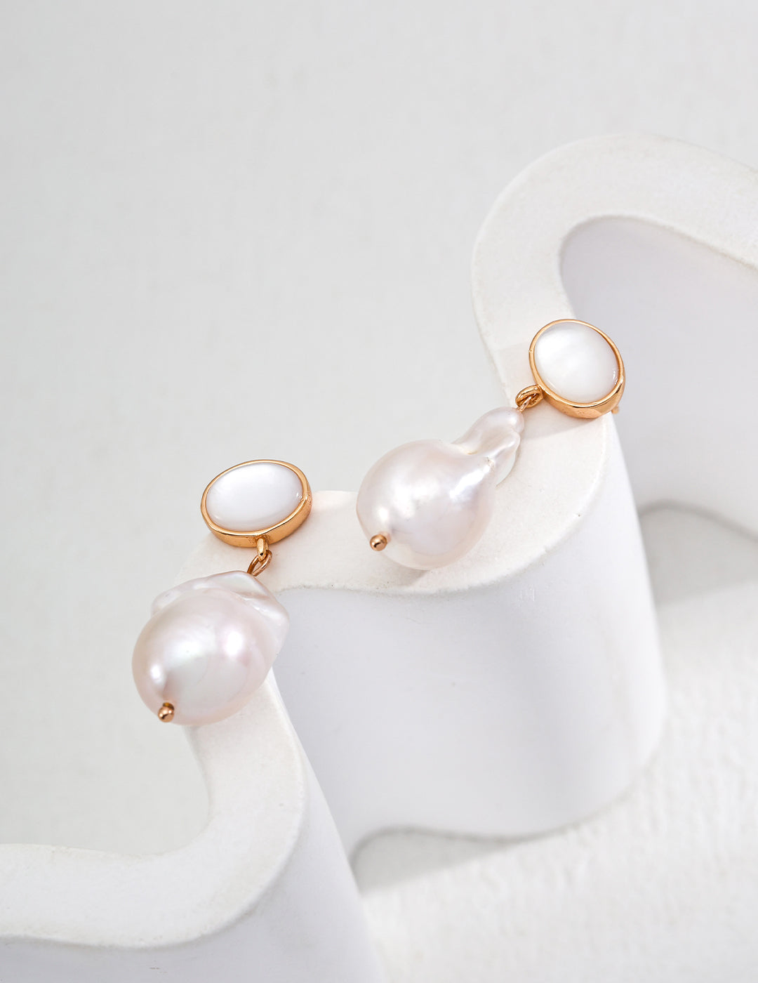 Elegance Series - Baroque Pearl Drop Earrings