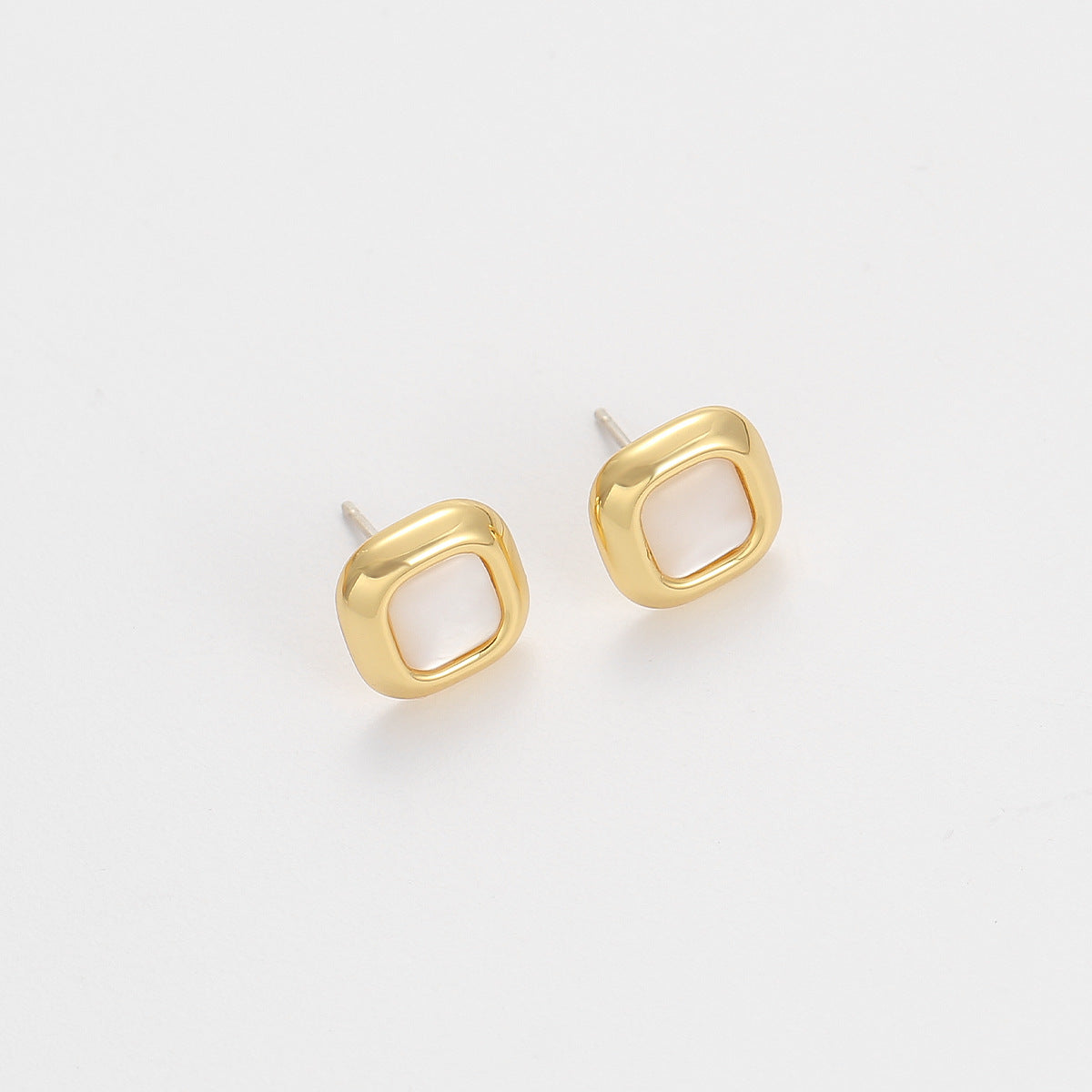 Minimalist Mother of Pearl Earring Studs