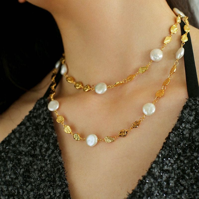 Melody Series - 18K Gold-Plated Freshwater Pearl Necklace