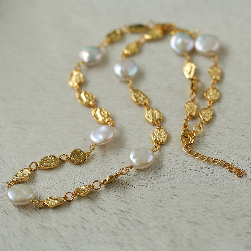 Melody Series - 18K Gold-Plated Freshwater Pearl Necklace