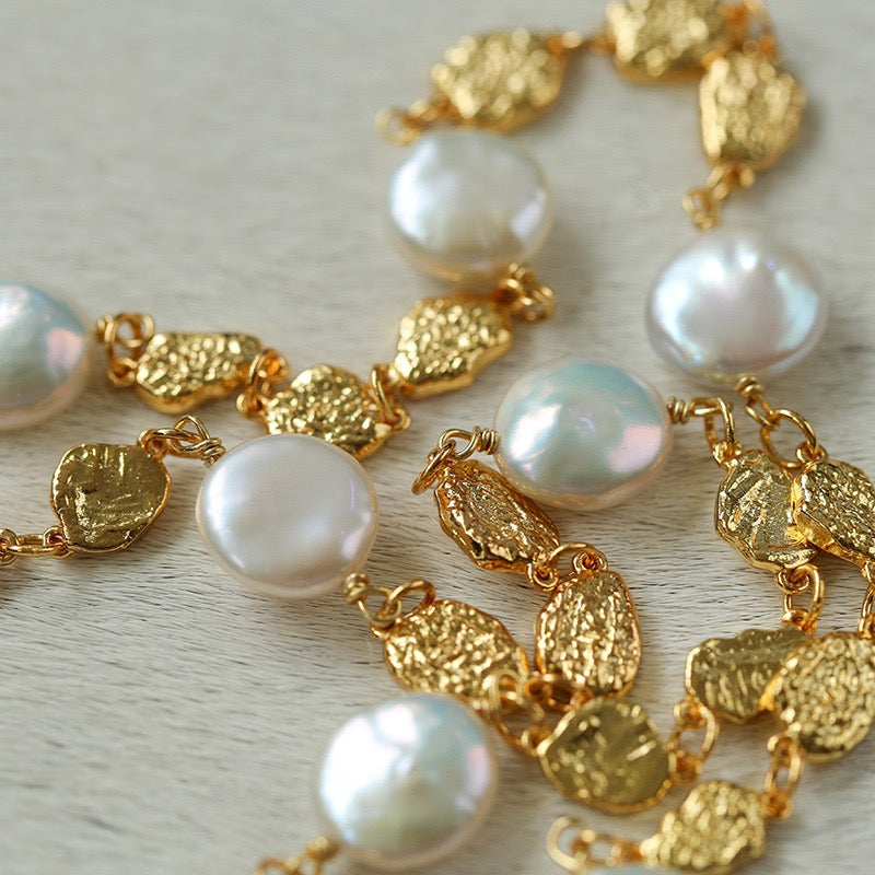 Melody Series - 18K Gold-Plated Freshwater Pearl Necklace