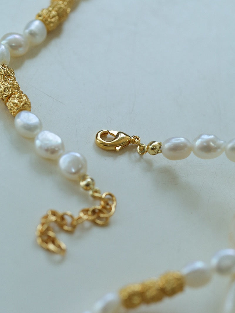 Melody Series - Baroque Pearl 18K Gold-Plated Necklace