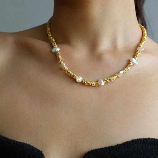 Melody Series - Keshi Pearl Sparkle Necklace