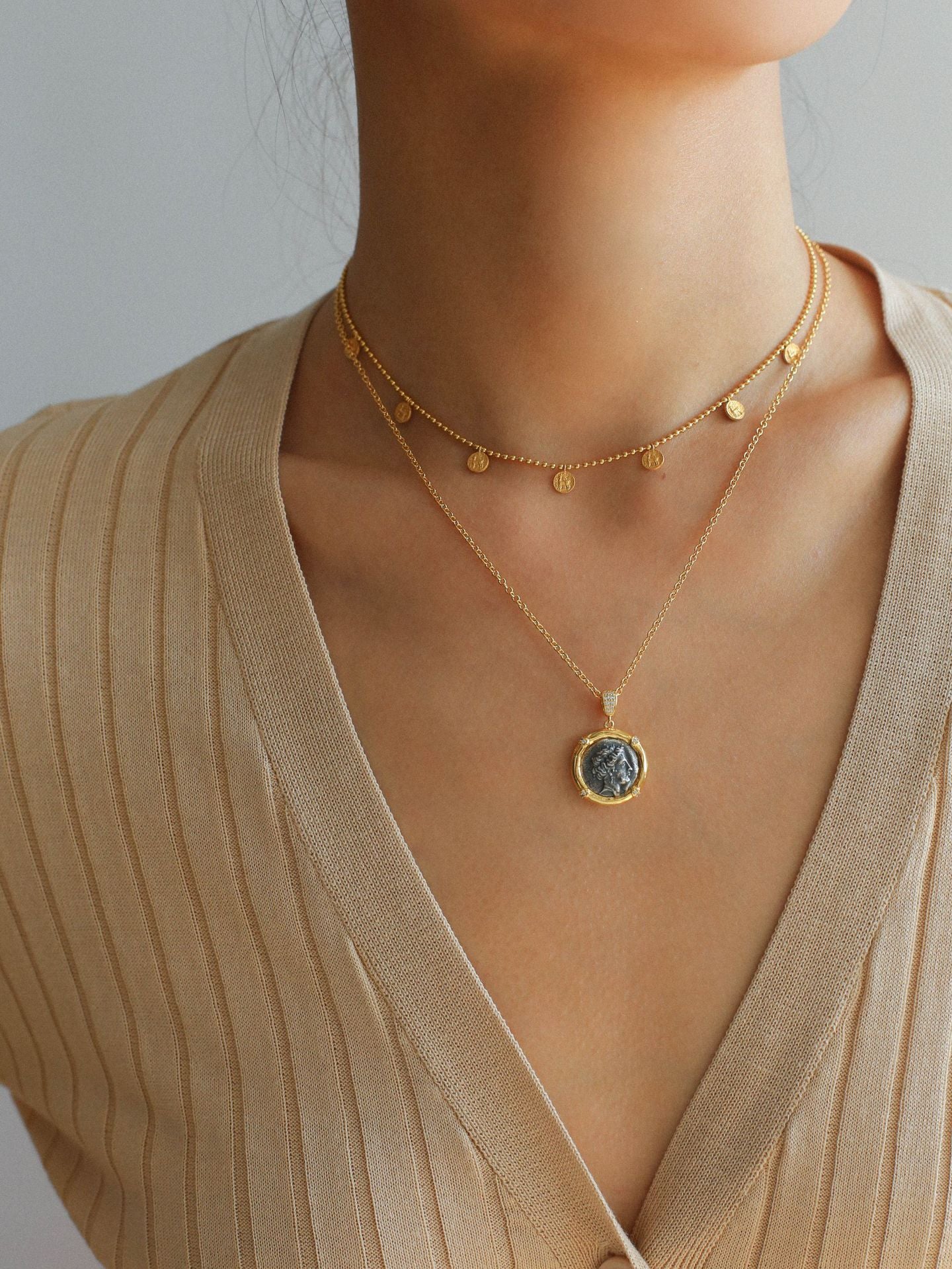 Melody Series - Gold Vermeil Mini-Coin Necklace
