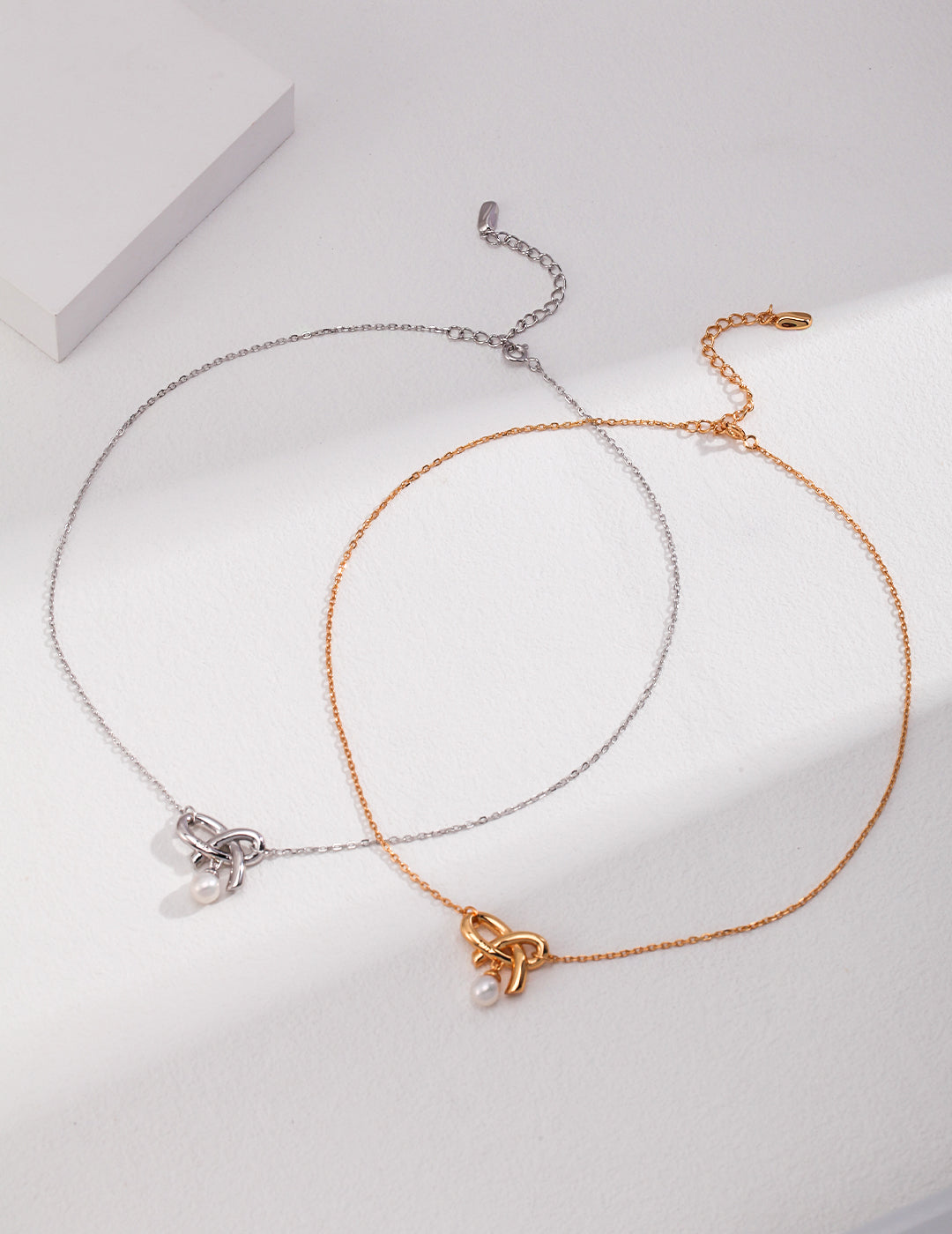 Elegance Series - Bow Pearl Drop Necklace